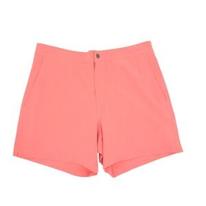 American Eagle Mens 5.5 Boardwalk Short Coral Pink Hybrid Swim Shorts Size M NEW